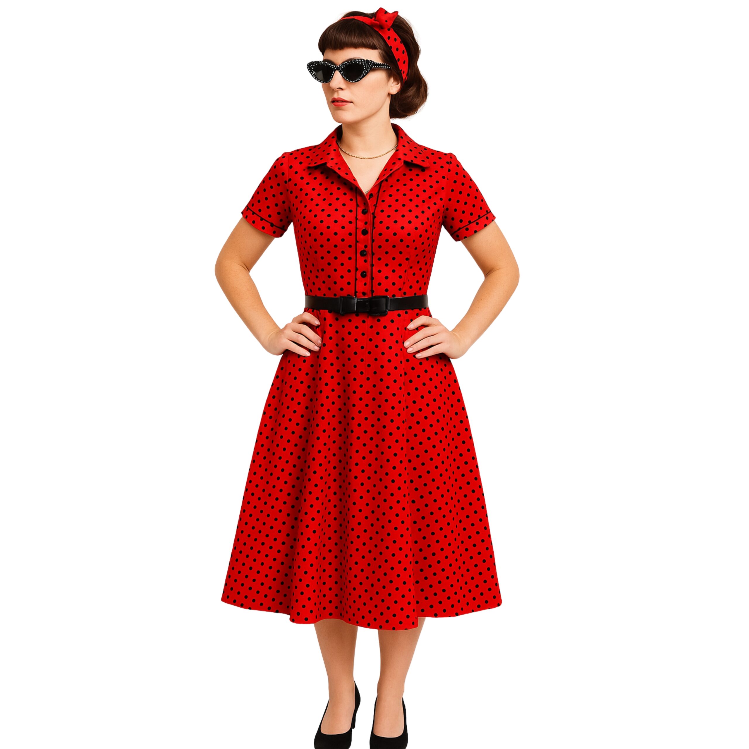 Pin Up rouge à pois