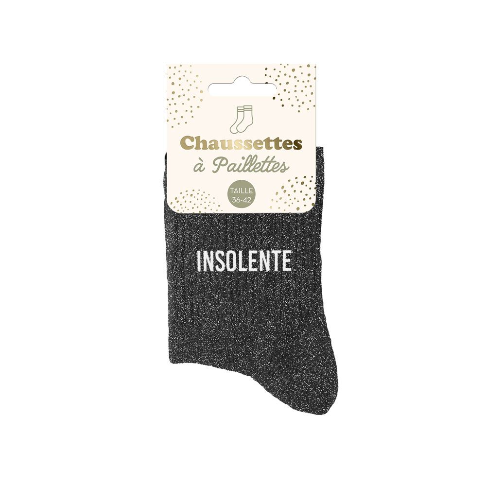 Chaussette paillette insolante