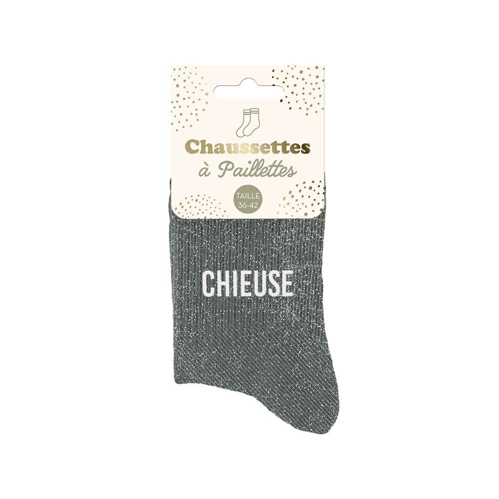 Chaussette paillette chieuse