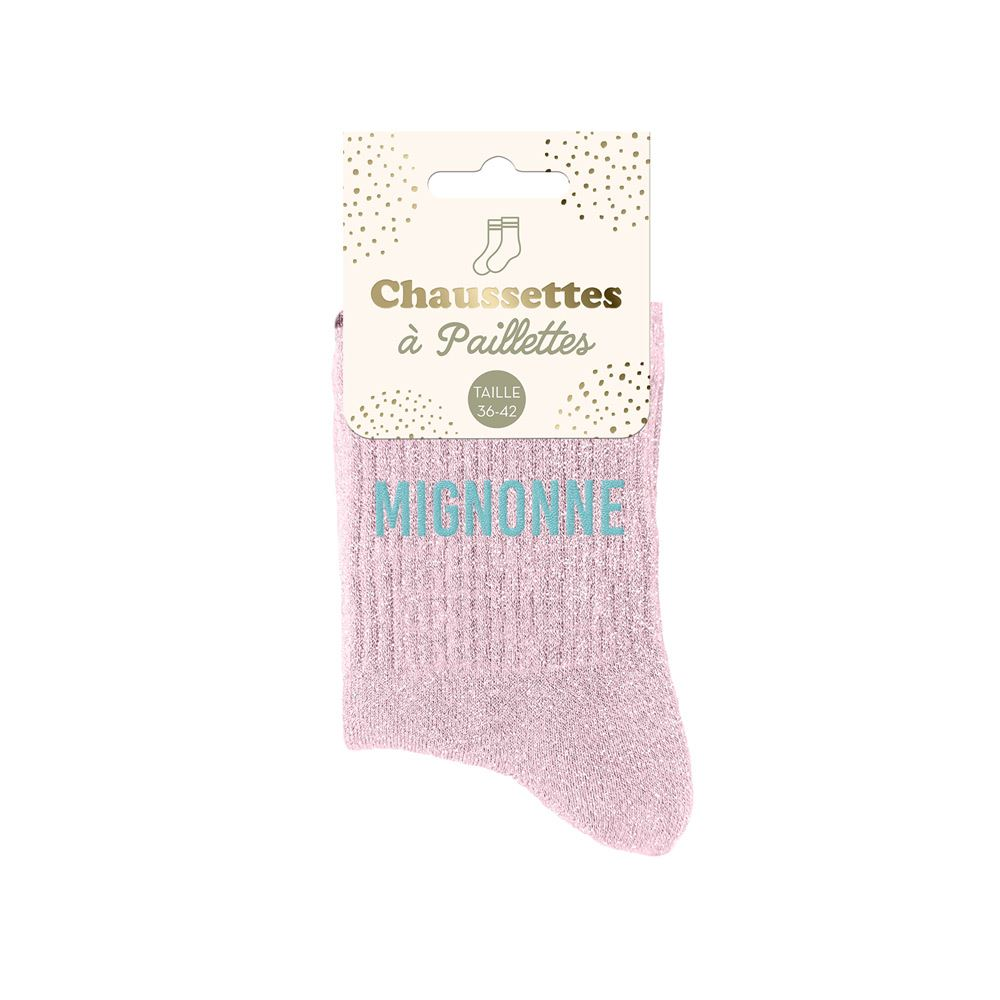 Chaussette paillette mignonne