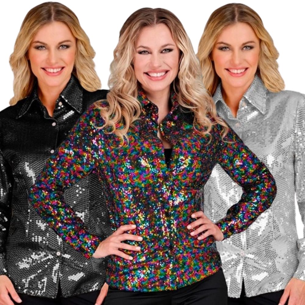 Chemise sequin femme (3 coloris)