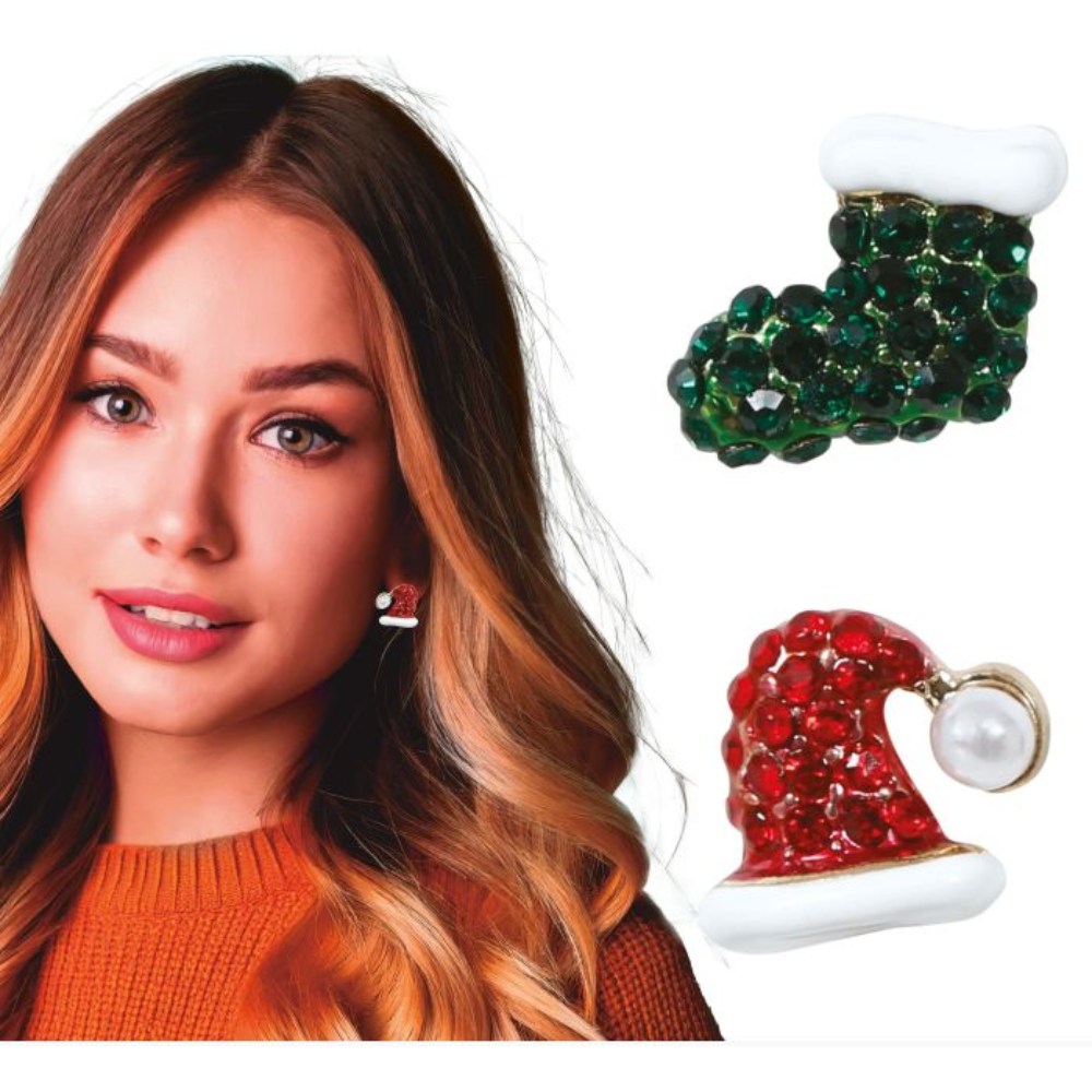 Boucles d'oreilles noël assorties