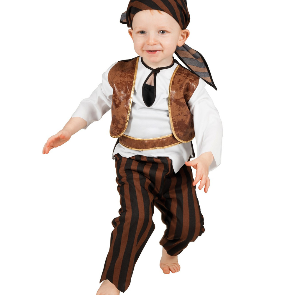 costume pirate bébé marron