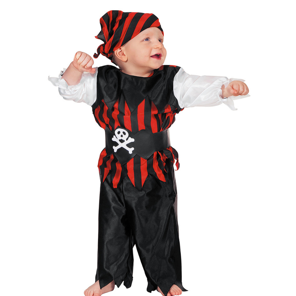 Costume pirate bébé rouge