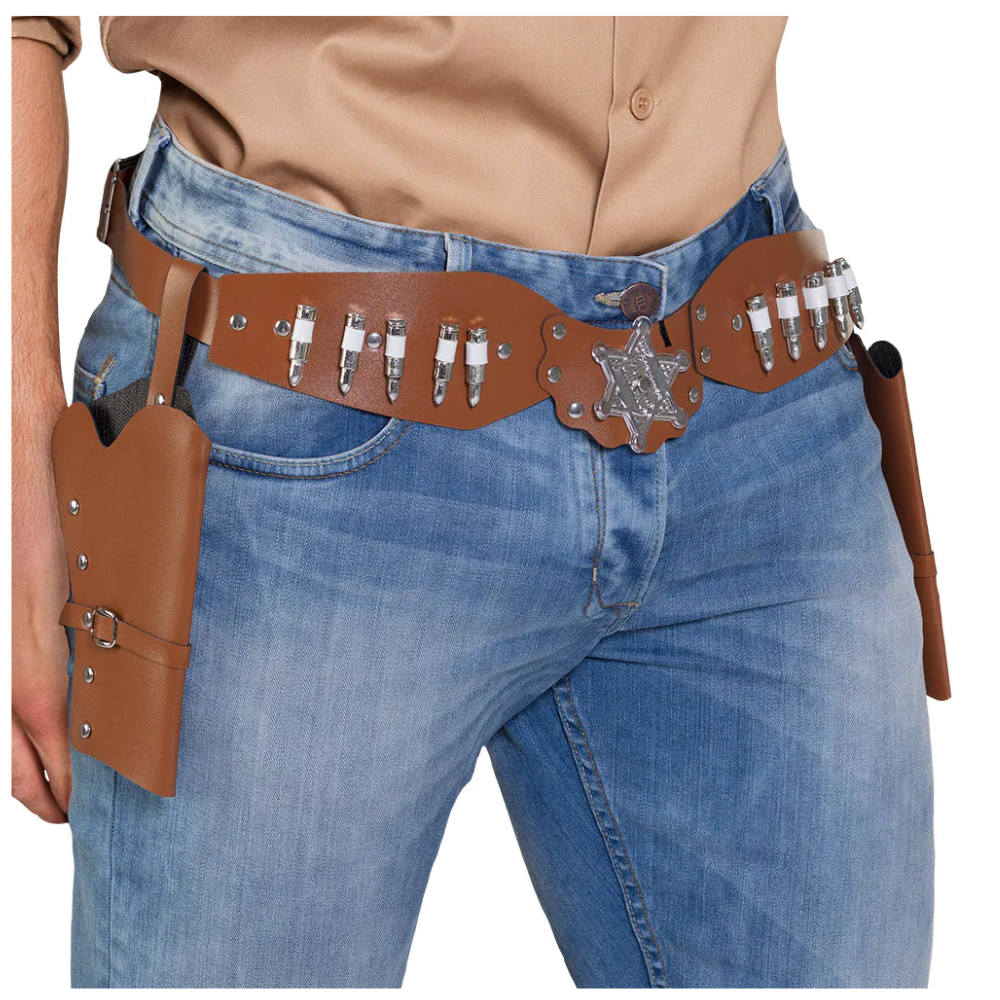 Etui cowboy shérif marron