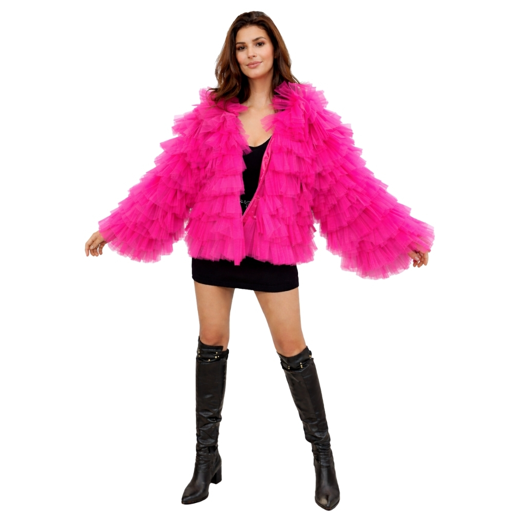 Veste a froufrou rose