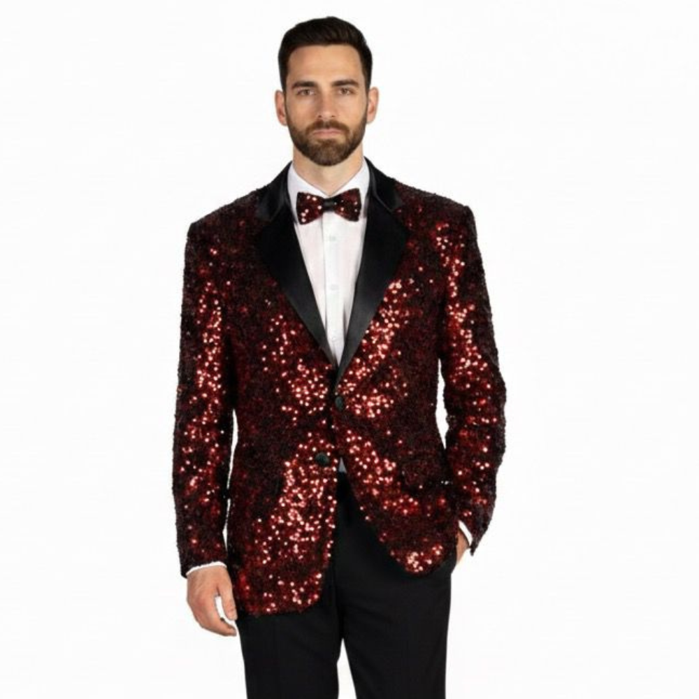 Gala : veste paillette rouge