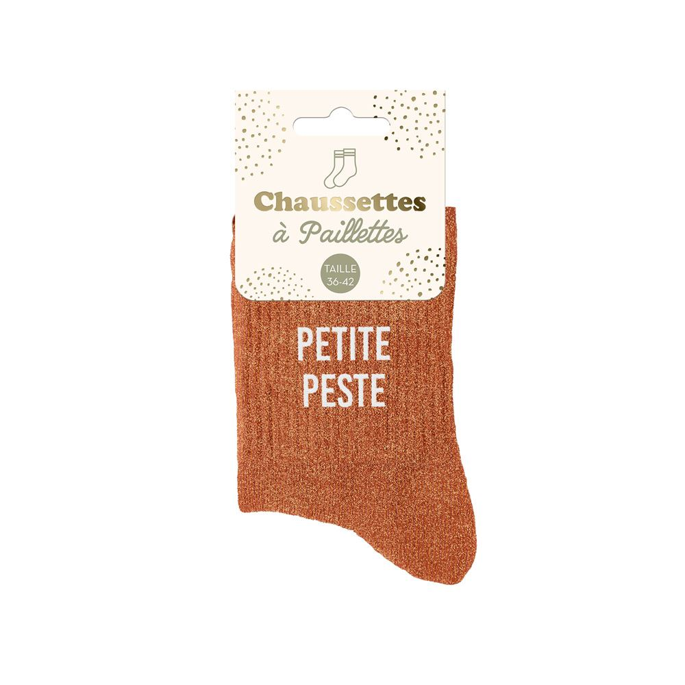Chaussette paillette petite peste