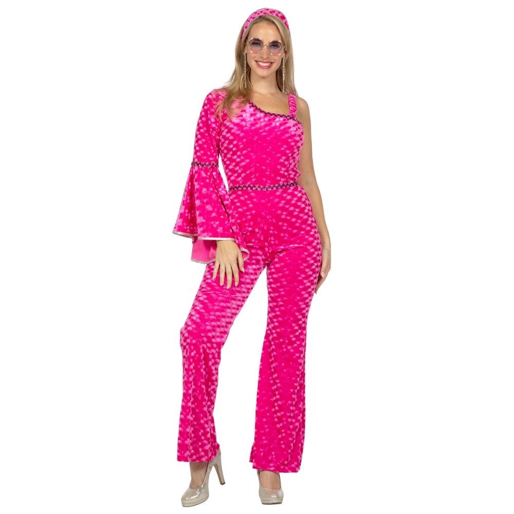 Combinaison Velours Rose