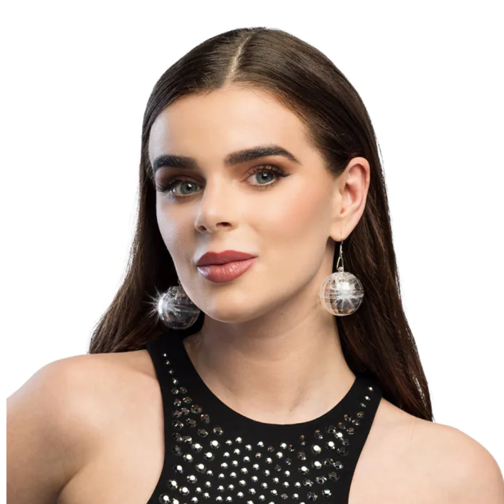 Boucles d'oreilles disco avec led