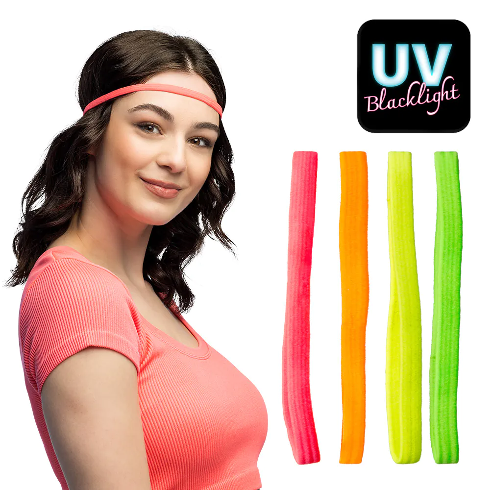 Fluo : Set de 4 bandeaux élastiques