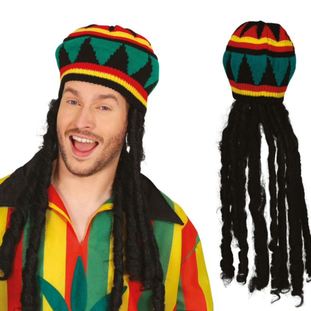 Rasta : Bonnet rasta avec dread
