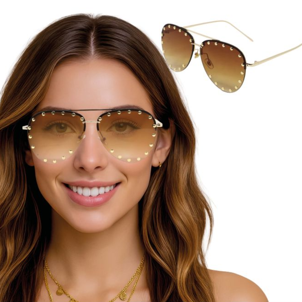Lunettes aviateur avec rivets