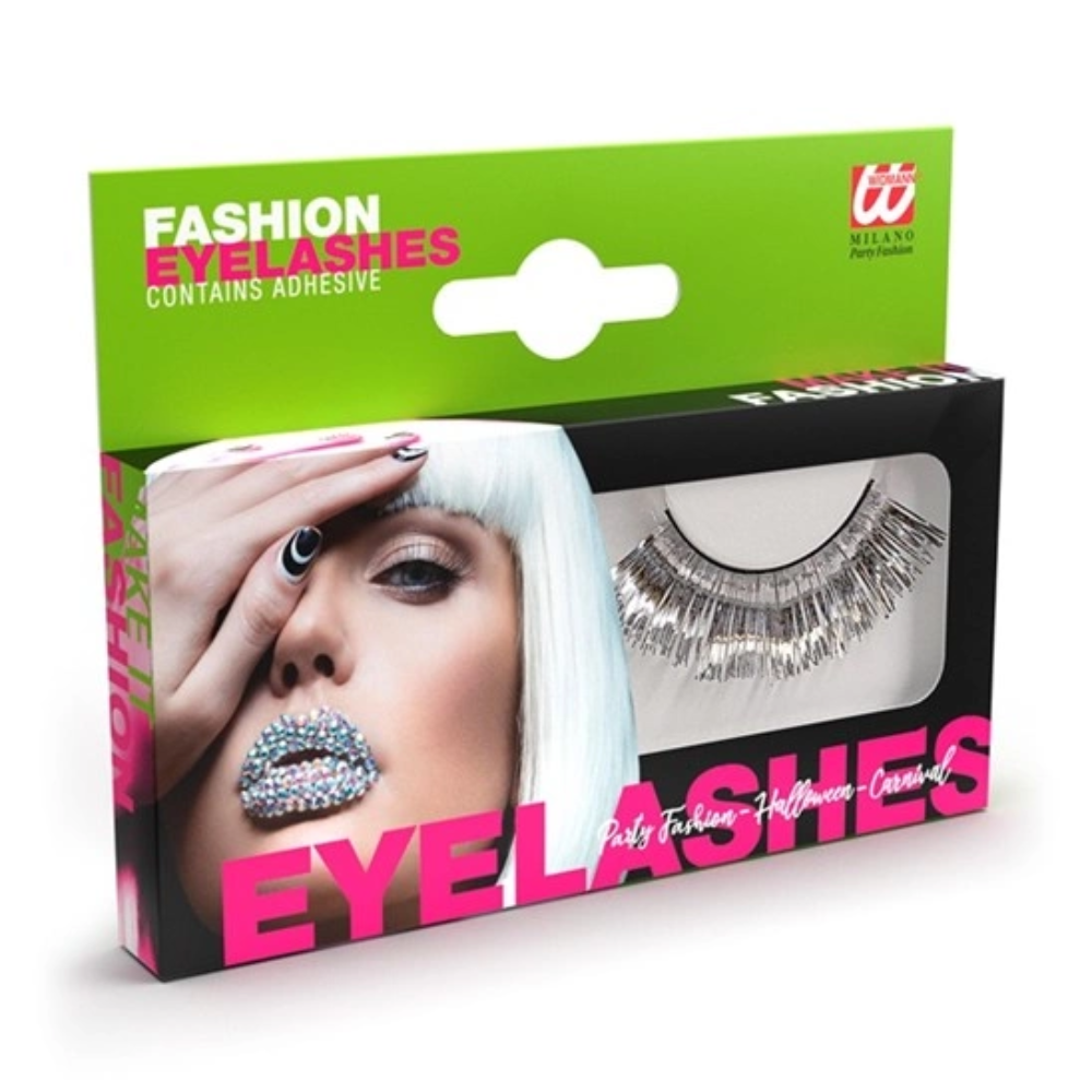 Faux cils argent metallisés