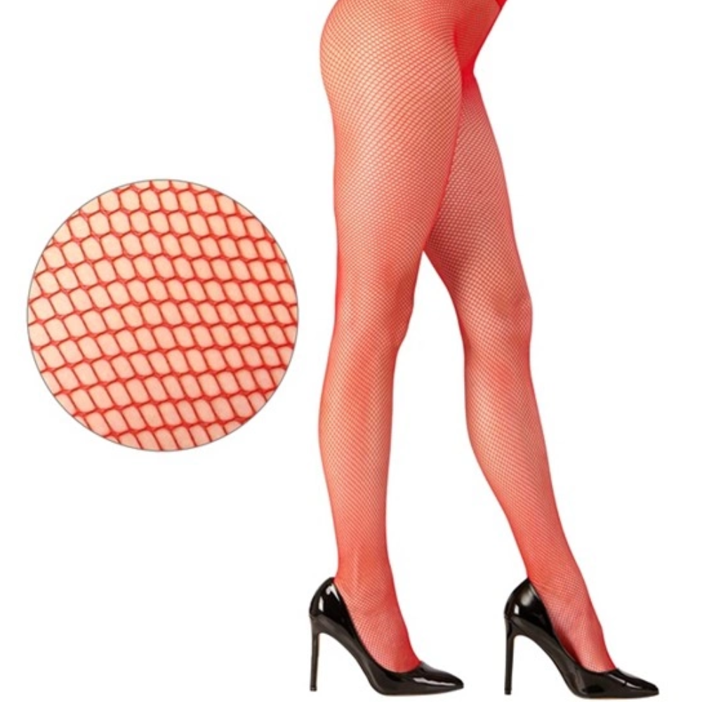 Collant rouge petites résilles