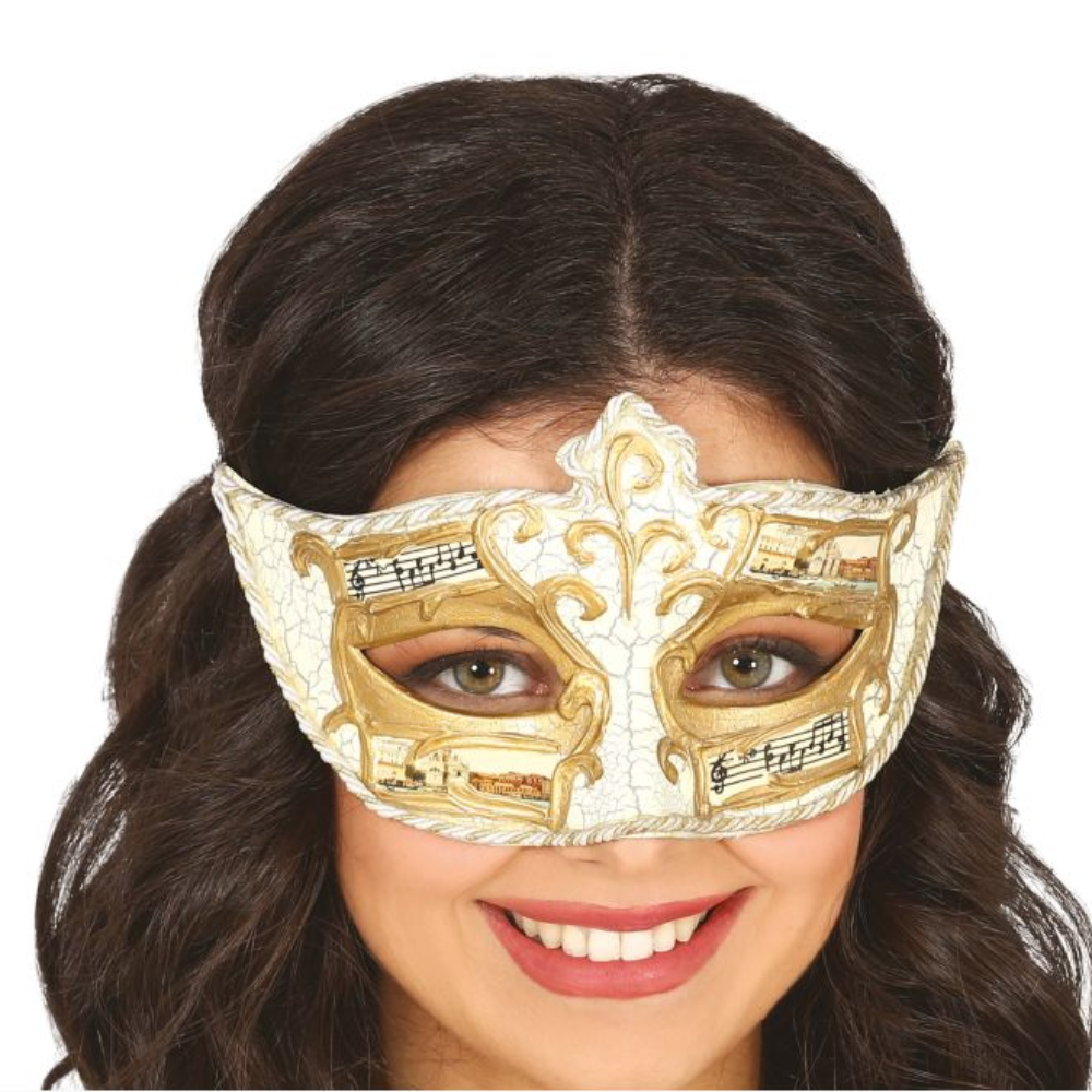 Loup vénitien avec partition