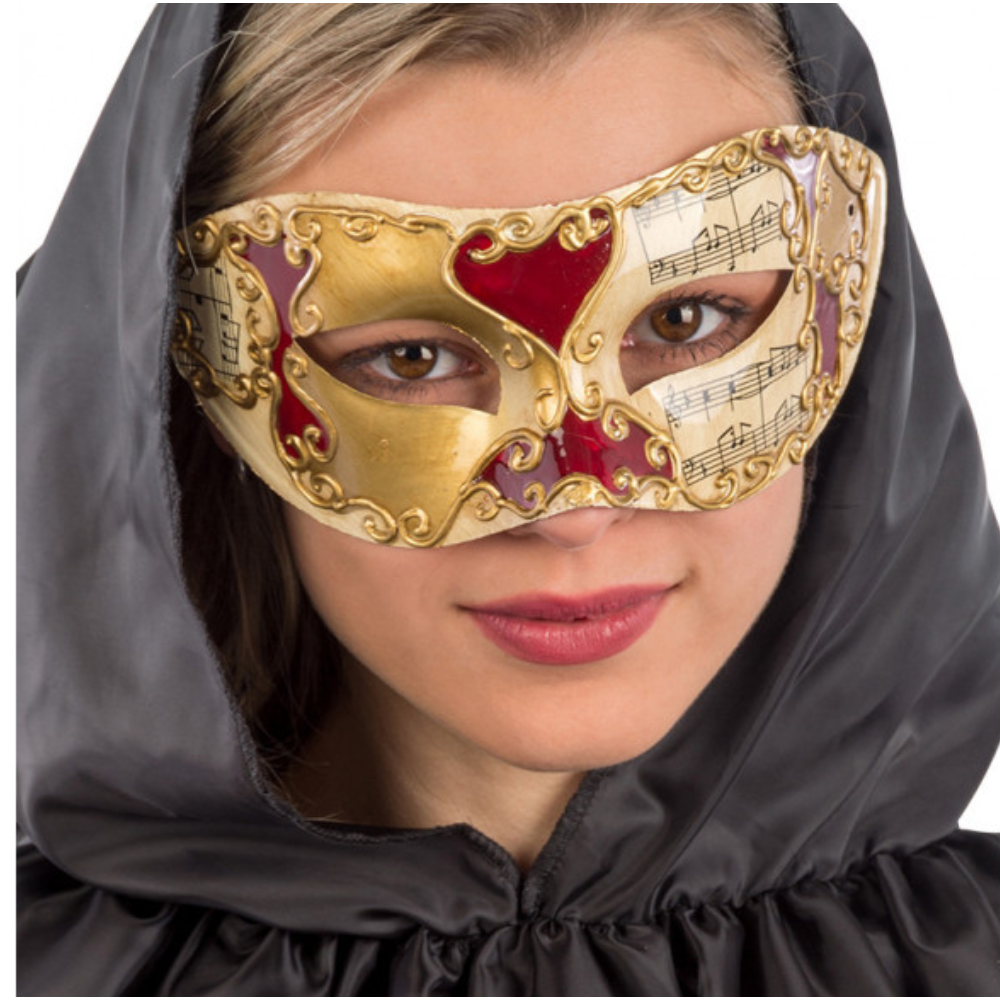 Loup vénitien avec partition (2 couleurs)