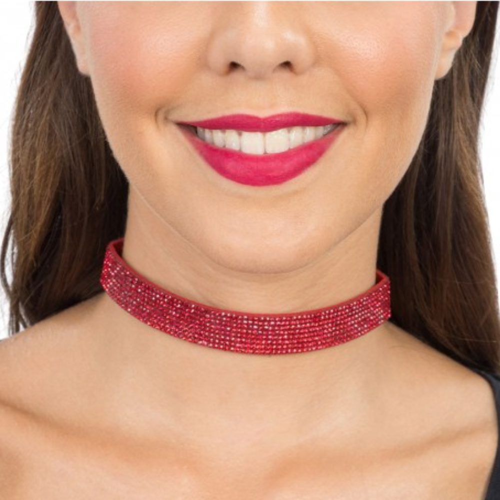 Ras le cou avec strass (4 couleurs)
