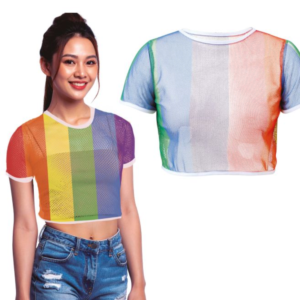 Tee-shirt résille rainbow