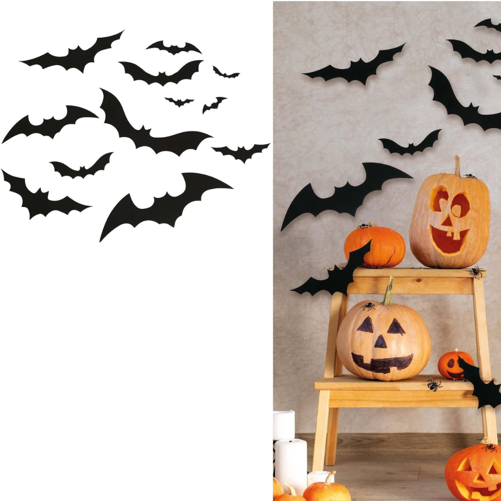 Set 12 silhouettes Chauve souris