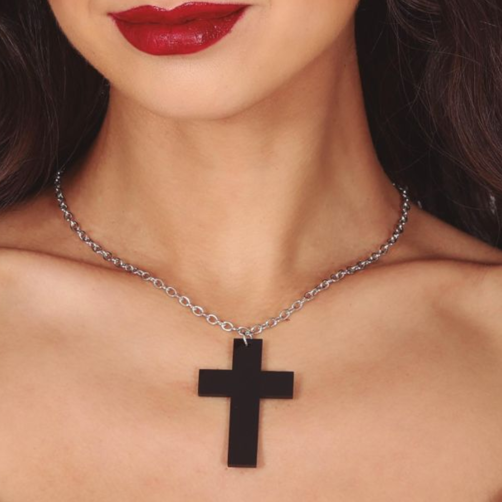 Collier Croix Noir