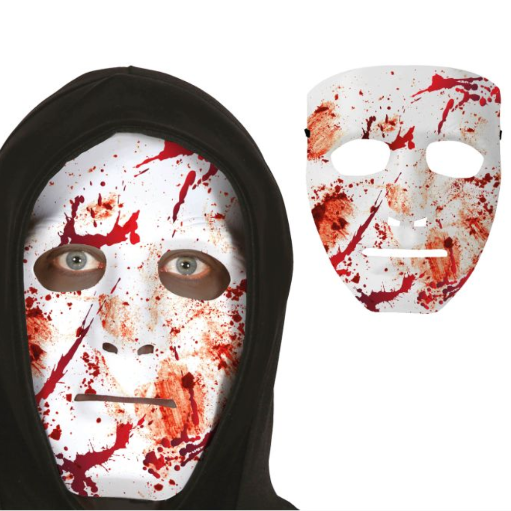 Masque blanc ensanglanté
