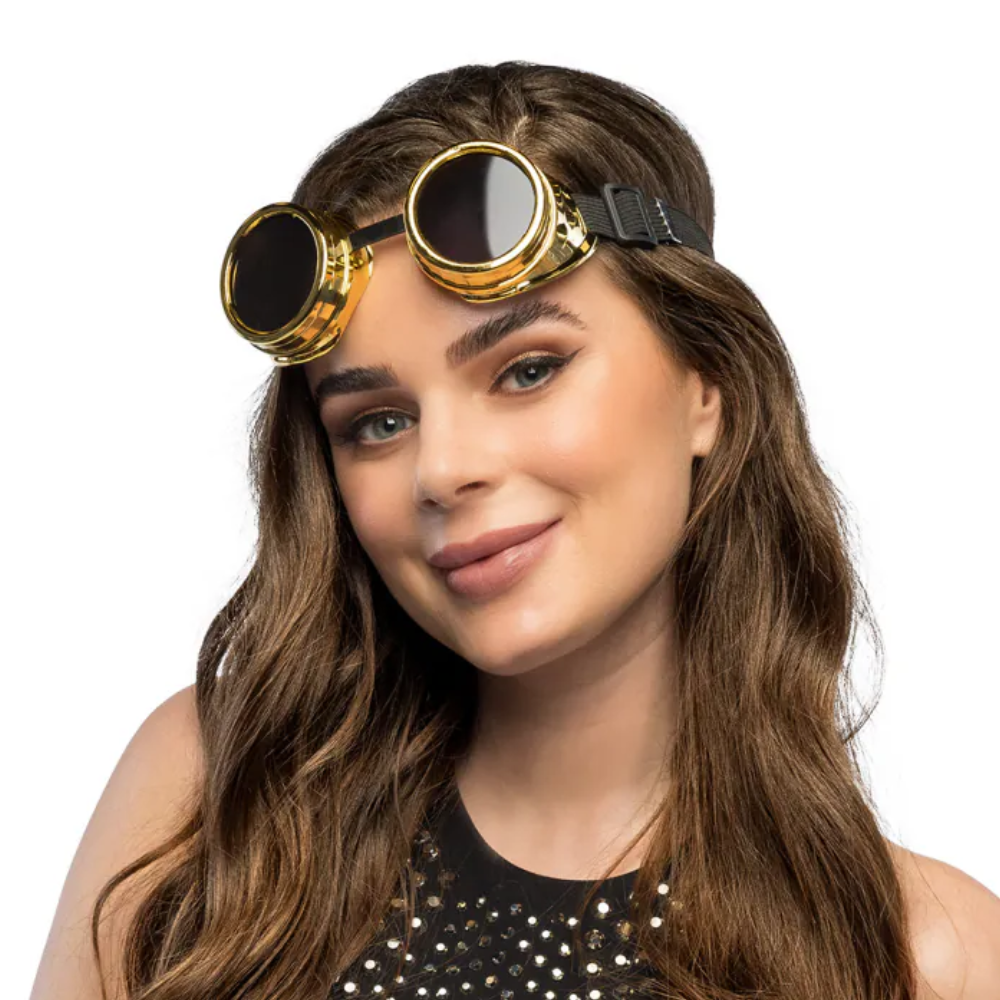 Steampunk : lunettes party or